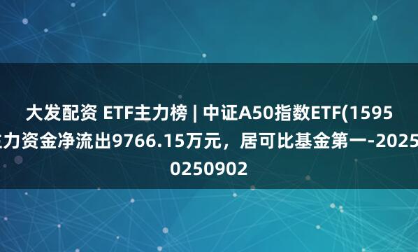大发配资 ETF主力榜 | 中证A50指数ETF(159593)主力资金净流出9766.15万元，居可比基金第一-20250902