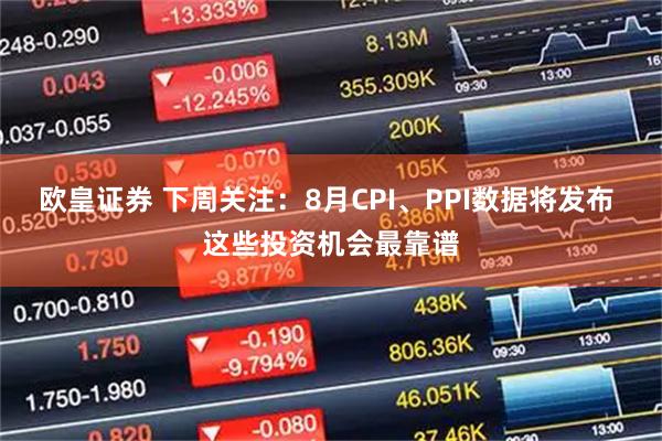 欧皇证券 下周关注：8月CPI、PPI数据将发布 这些投资机会最靠谱